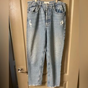 Free People High-Waisted Straight Leg Jeans